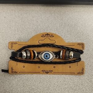 Black and Brown Evil Eye Bracelet